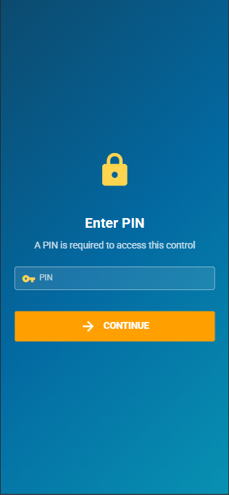 PIN entry for a switch link